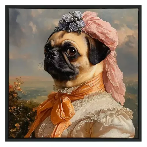 Lady Petunia Pugington Framed Art Print