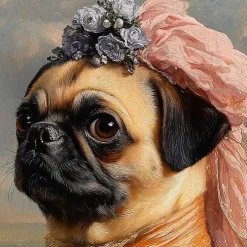Lady Petunia Pugington Framed Art Print