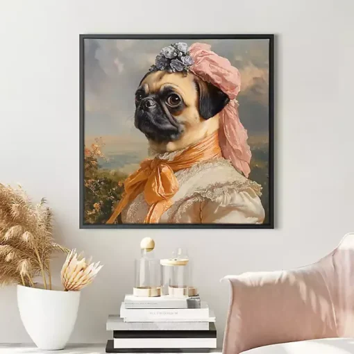 Lady Petunia Pugington Framed Art Print