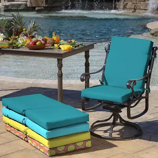 Lake Blue Leala Luxe Outdoor Dining Chair Cushion