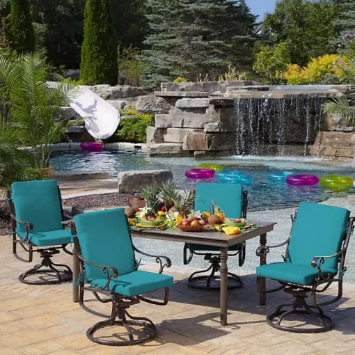 Lake Blue Leala Luxe Outdoor Dining Chair Cushion
