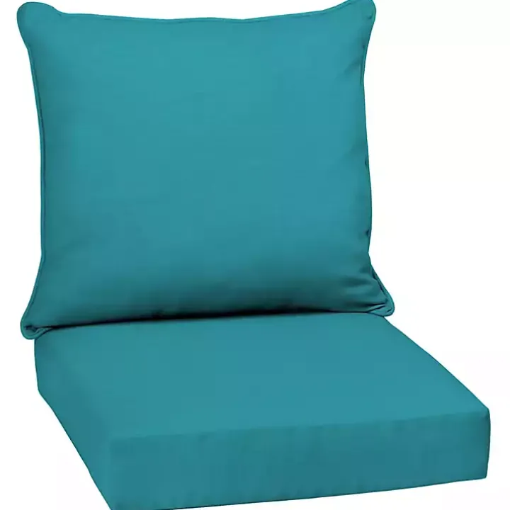 Lake Blue Texture Outdoor Deep Seat Cushions