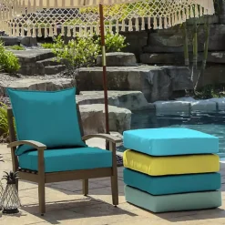 Lake Blue Texture Outdoor Deep Seat Cushions