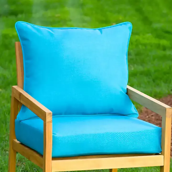 Lake Blue Texture Outdoor Deep Seat Cushions