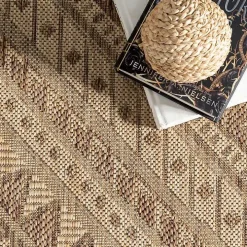 Landy Tan Aztec Outdoor Rug, 8x10