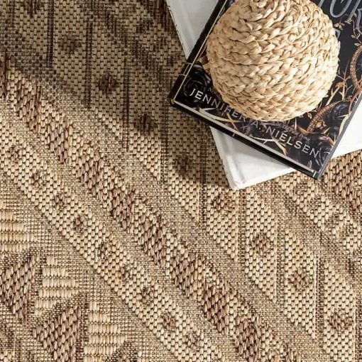 Landy Tan Aztec Outdoor Rug, 8x10
