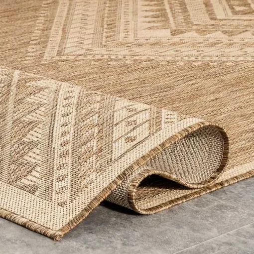 Landy Tan Aztec Outdoor Rug, 8x10