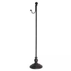 Large Black Iron Wreath Stand, 28 in.