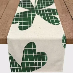 Large Plaid Clover Table Runner, 90 in.