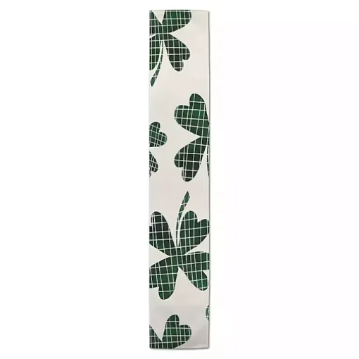 Large Plaid Clover Table Runner, 90 in.