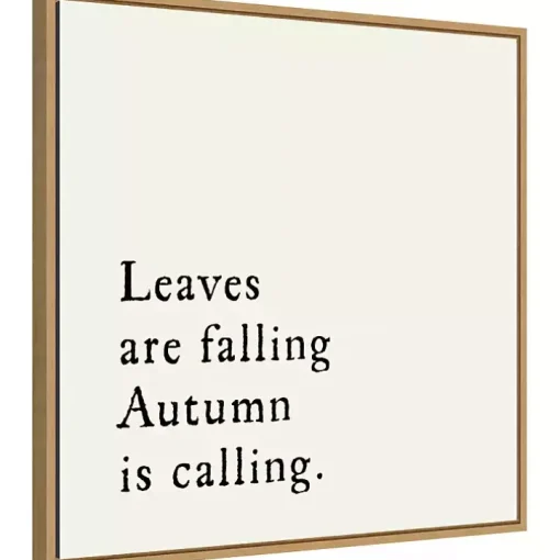 Leaves Are Falling Poem Framed Wall Art