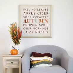 Leaves Cider Sweaters Framed Wall Plaque