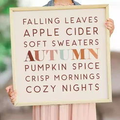 Leaves Cider Sweaters Framed Wall Plaque