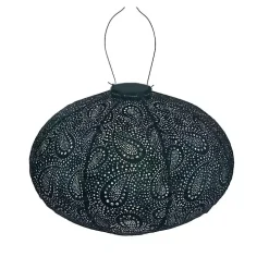 LED Oval Green Outdoor Hanging Lantern