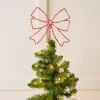 LED Pink Bow Christmas Tree Topper