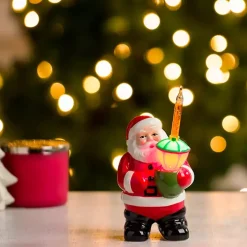LED Santa with Bubble Light Figurine
