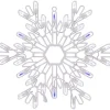 LED White and Blue Snowflake Decoration, 15 in.