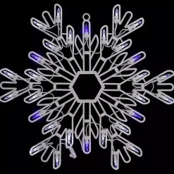 LED White and Blue Snowflake Decoration, 15 in.