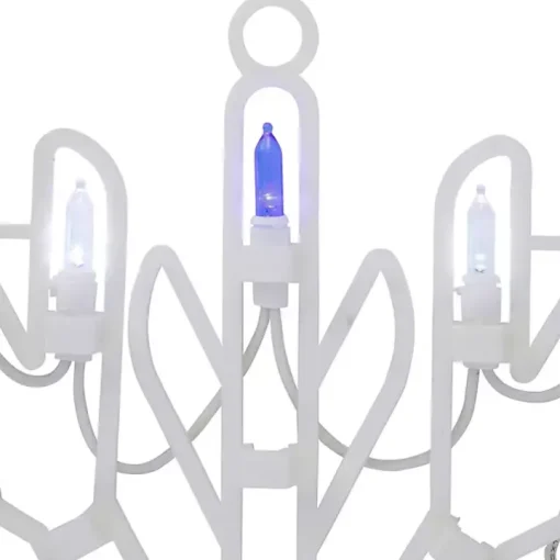 LED White and Blue Snowflake Decoration, 15 in.