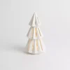 LED White Geometric Christmas Tree, 7 in.