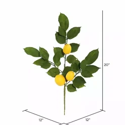 Lemon Leaf Spray Stems, Set of 4