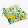 Lemon Tree Tufted Outdoor Seat Cushions, Set of 2