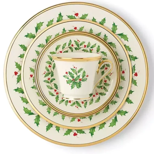 Lenox Holly Gold Edge 5-pc. Dinnerware Set