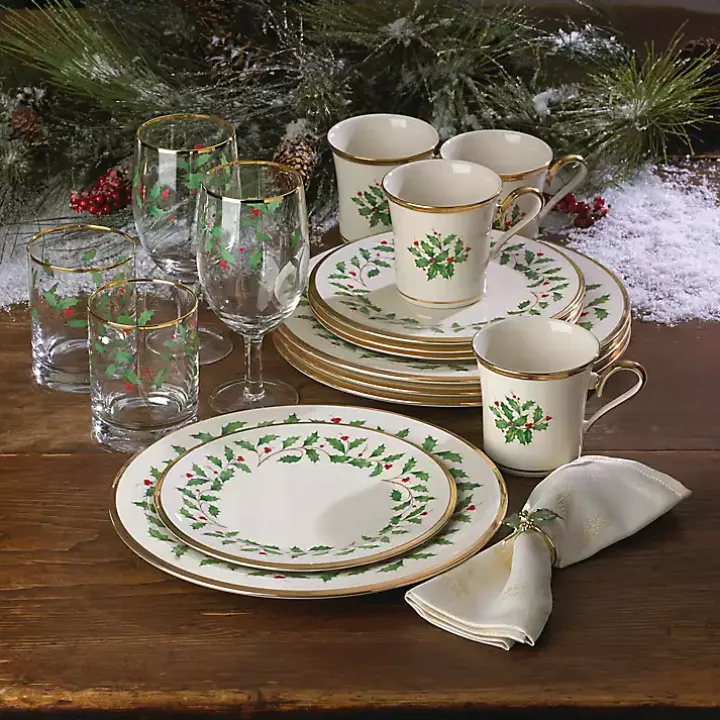Lenox Holly Gold Edge 12-pc. Dinnerware Set