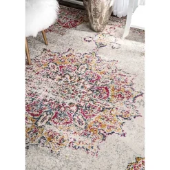 Leola Vintage Medallion Area Rug, 5x8