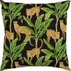 Leopard & Palm Tree Outdoor Pillow, 22 in.