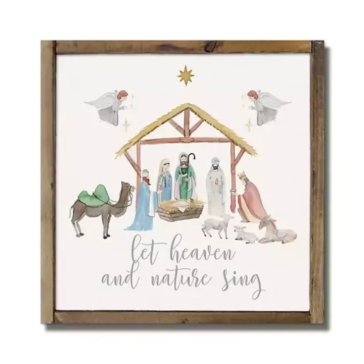 Let Heaven and Nature Sing Framed Wood Wall Plaque