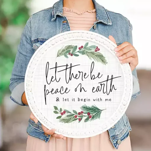 Let There Be Peace on Earth Wall Plaque
