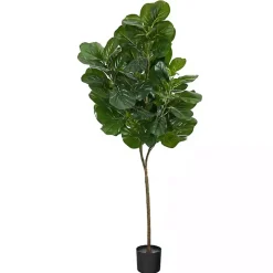Lifelike Fiddle Leaf Fig in Nursery Planter, 6 ft.
