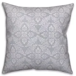 Light Blue Floral Indoor/Outdoor Pillow