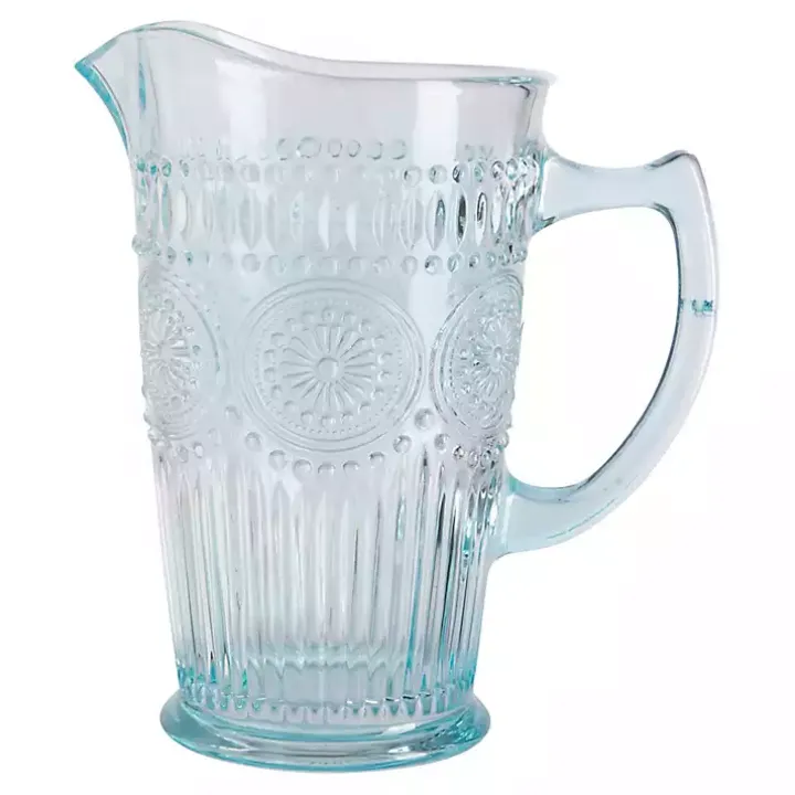 Light Blue Glass Circa Pitcher