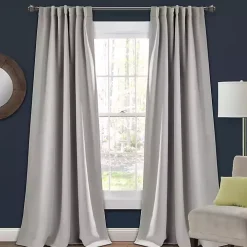 Light Gray Blackout Curtain Panel Set, 95 in.