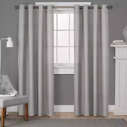 Light Gray Lila Curtain Panel Set, 84 in.