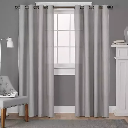 Light Gray Lila Curtain Panel Set, 108 in.