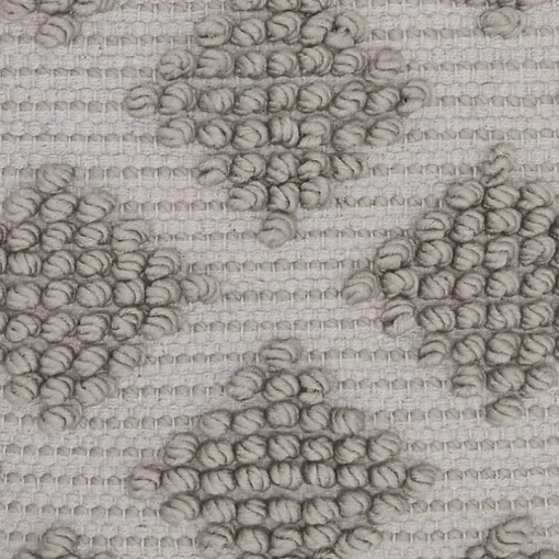 Light Gray Woven Diamond Pillow