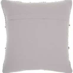 Light Gray Woven Diamond Pillow