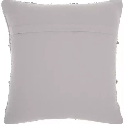 Light Gray Woven Diamond Pillow