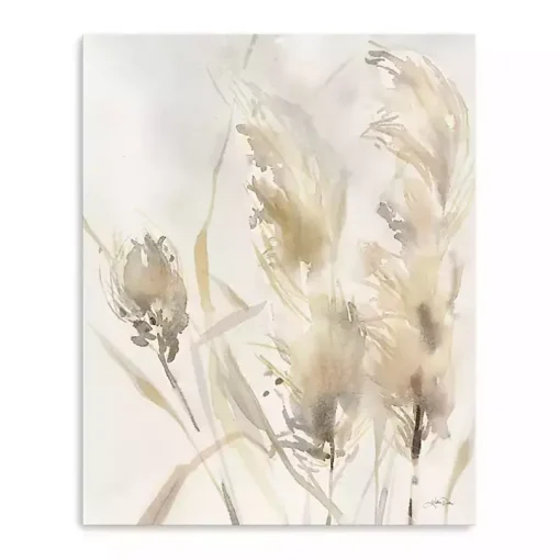 Light Pampas Grasses Canvas Art Print, 16x20 in.