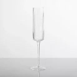 Linear Ribbed Champagne Flute