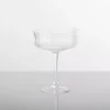 Linear Ribbed Coupe Glass