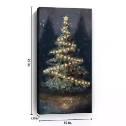 Lit Up Christmas Tree Canvas Art Print