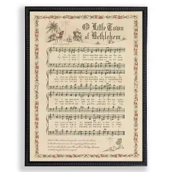 Little Town Bethlehem Christmas Hymn Wall Plaque