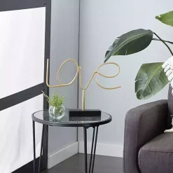 Looping Gold Love Tabletop Sign