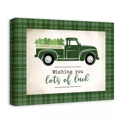 Lots of Luck Truck Canvas Wall Plaque