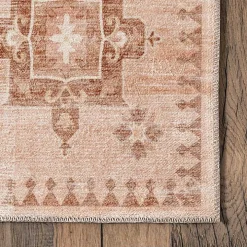 Lottie Peach Vintage Washable Area Rug, 8x10