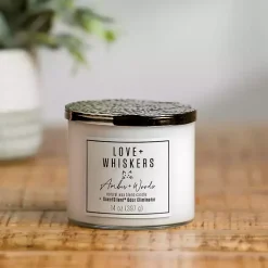 Love + Whiskers ScentSilent 3-Wick Jar Candle